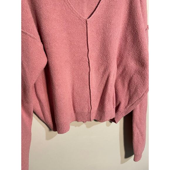 Free People Take Me Places Pink Pullover Sweater Size Medium - Picture 5 of 10